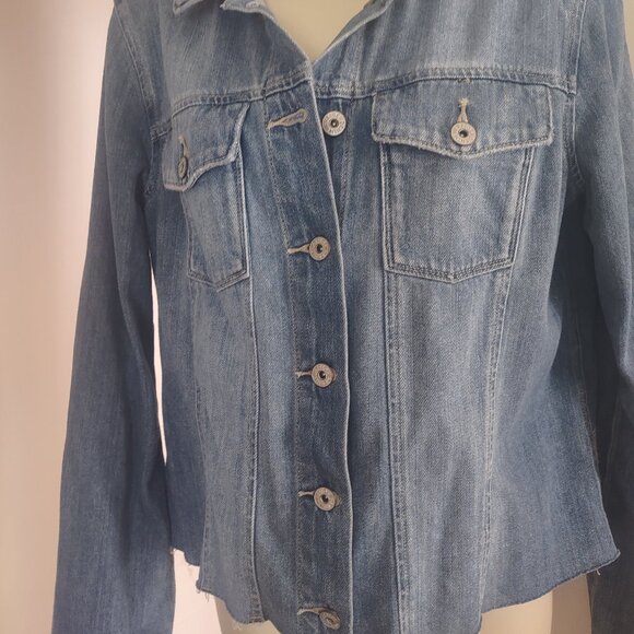 PAIGE Women's Aveline Jacket Raw Hem LEANNA - MEDIUM - Picture 7 of 10